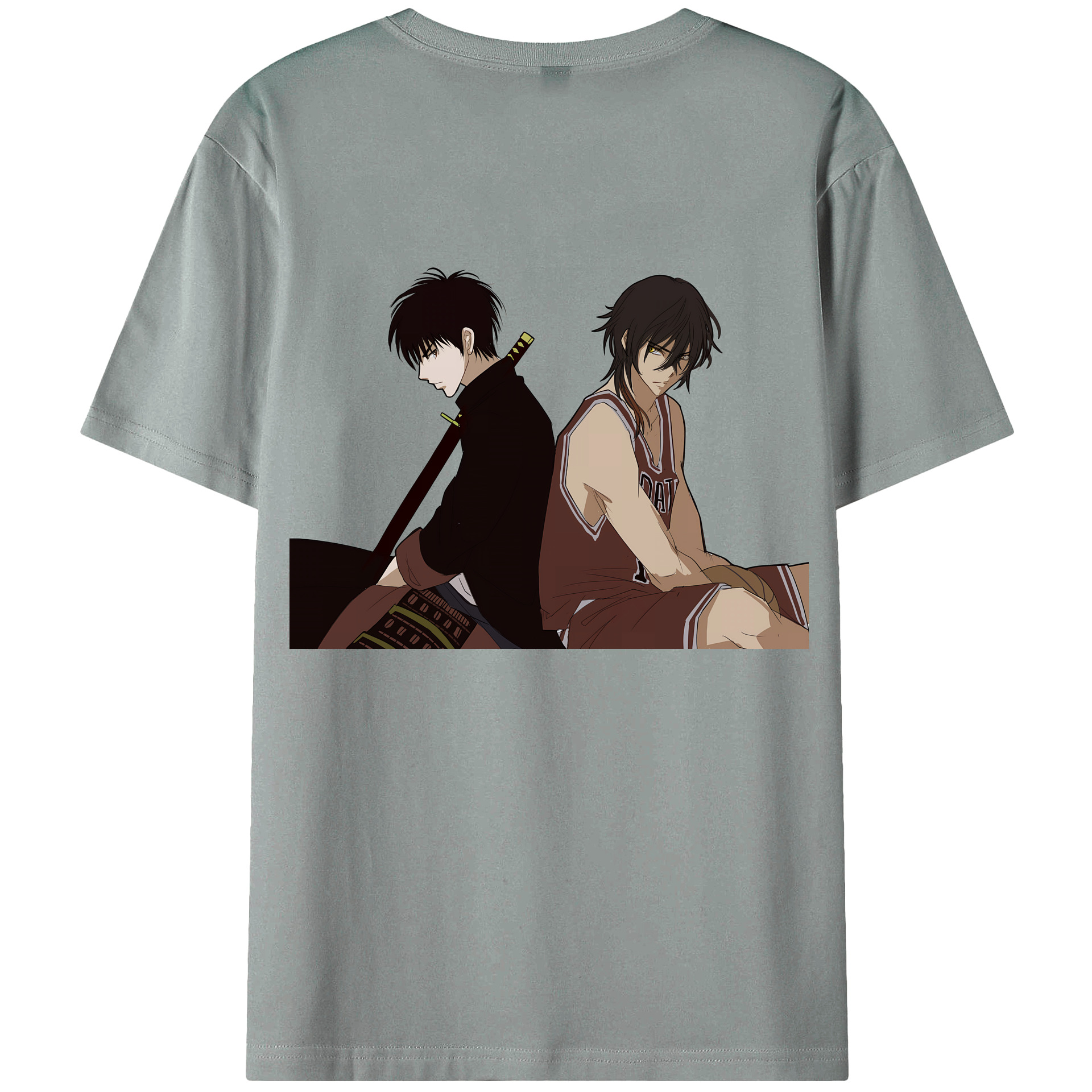 （画像用） SLAM DUNK／スラムダンク 綿100％ メンズ半袖Tシャツ（バックプリント） 通気性